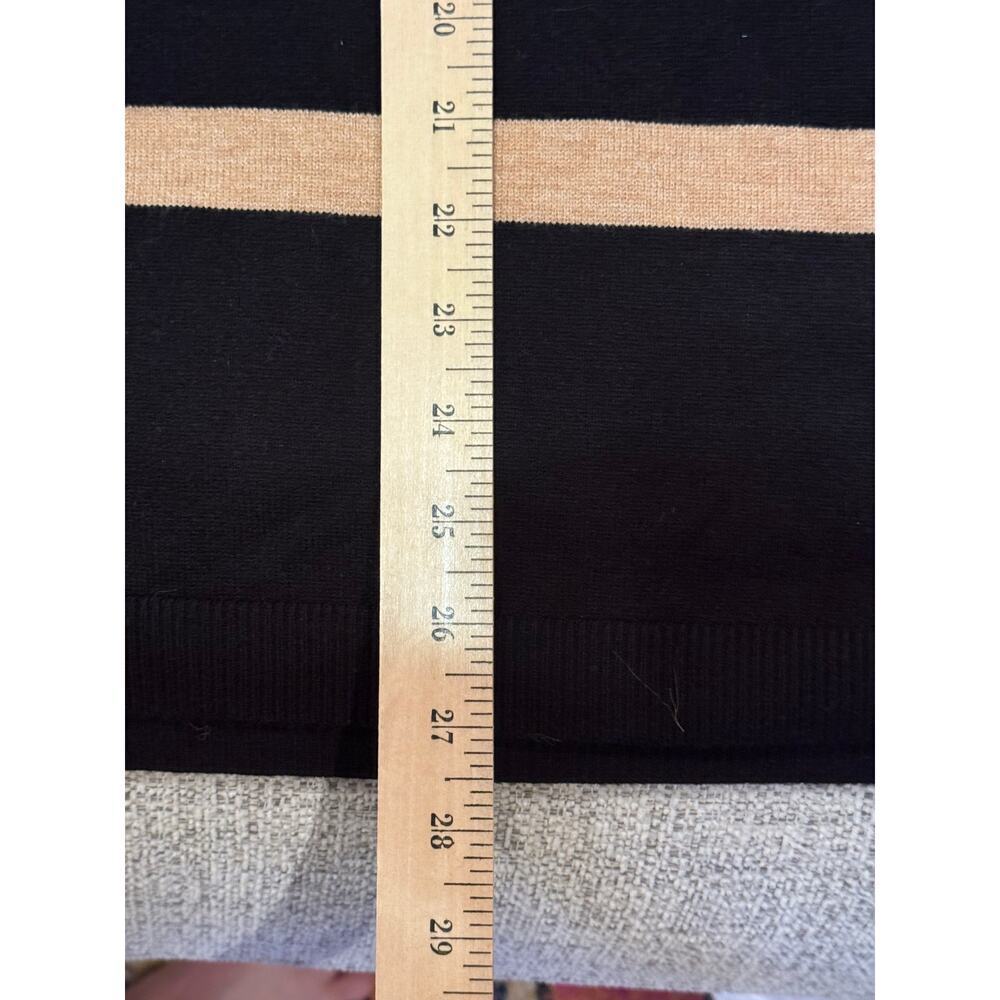 Philosophy Mock Neck Stripe Fur Cuff Poncho Sz XL - Picture 11 of 14